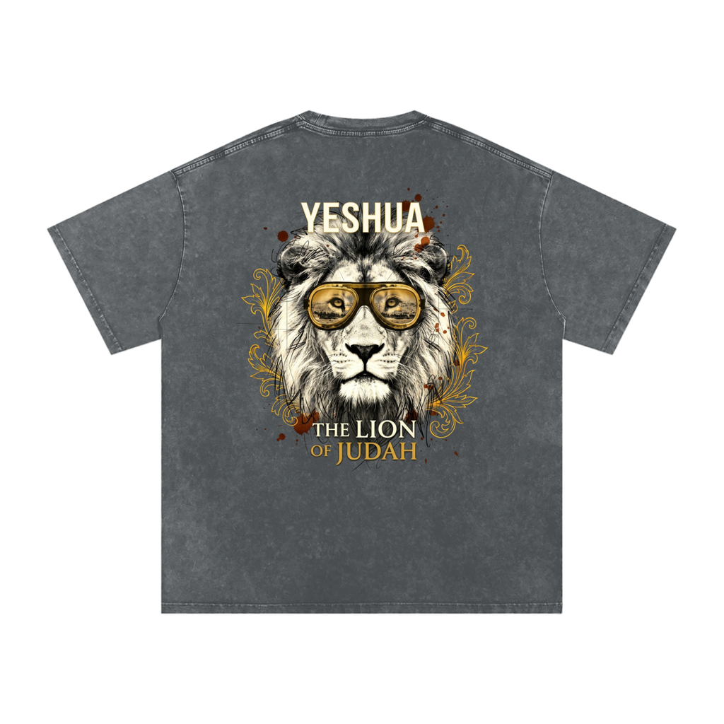 Yeshua Snow Washed Oversized Cotton T-Shirt