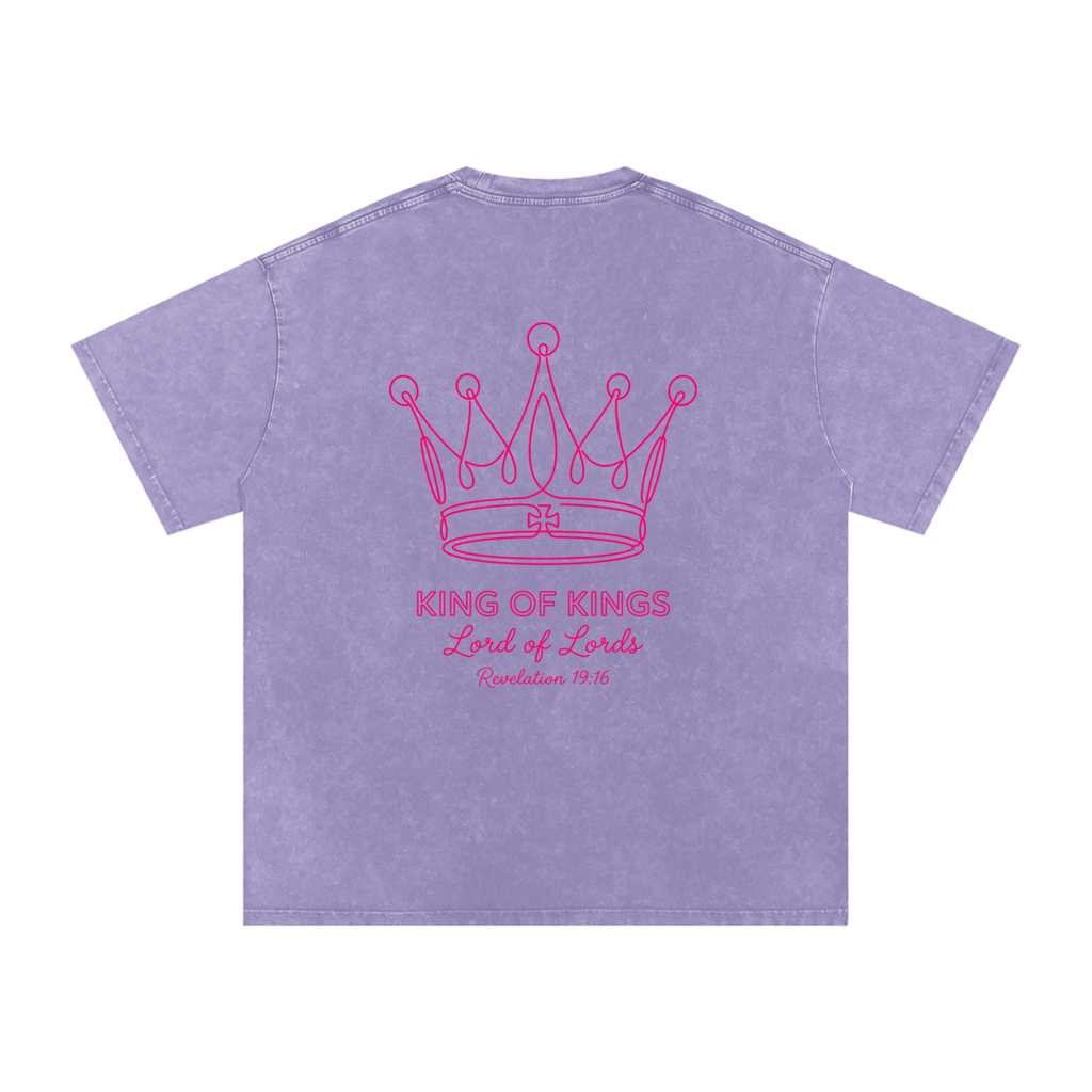 Snow Washed Oversized Cotton T-Shirt