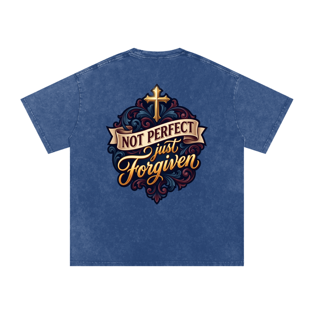 Forgiven Snow Washed Oversized Cotton T-Shirt