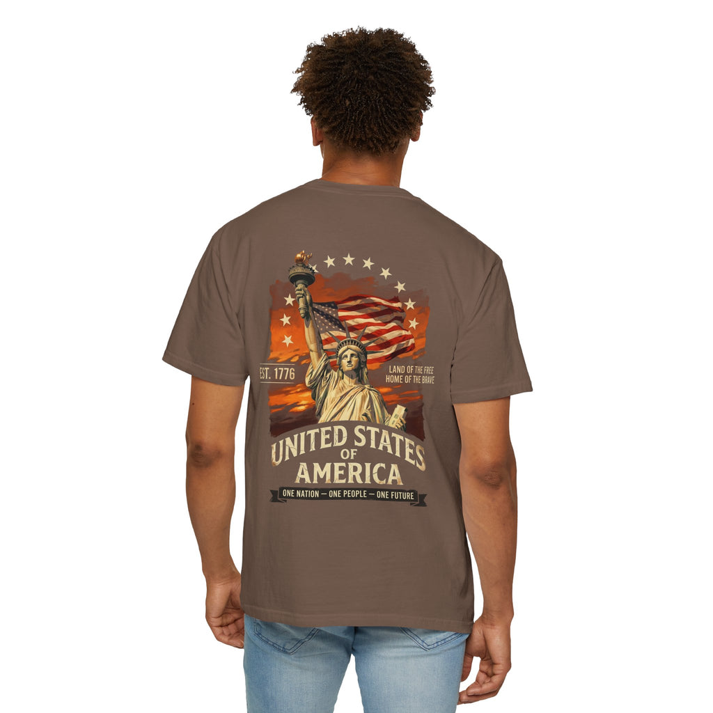 America Graphic T-Shirt — United States Statue of Liberty Patriotic Tee