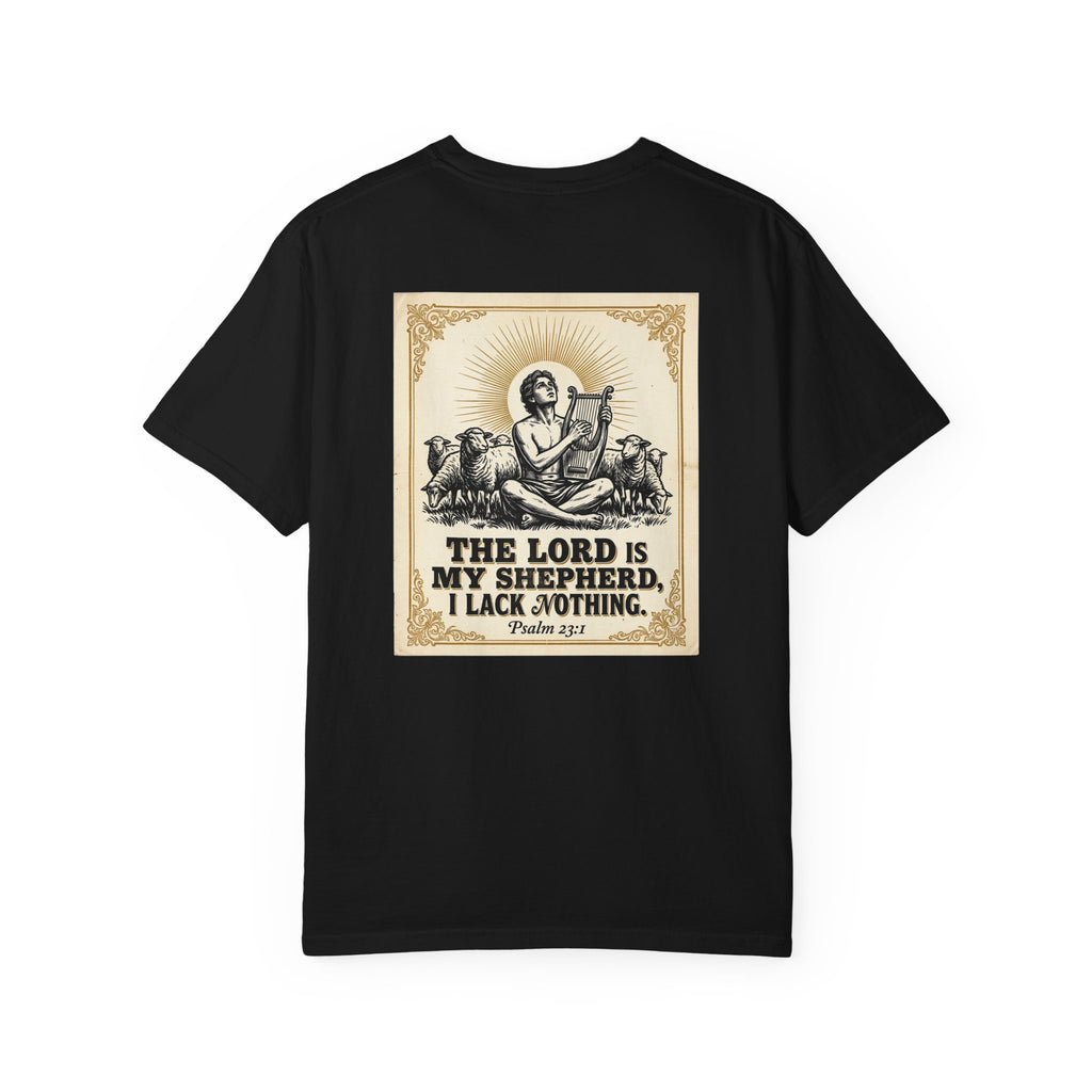 Christian Cross T-Shirt — "The Lord Is My Shepherd" Graphic Tee