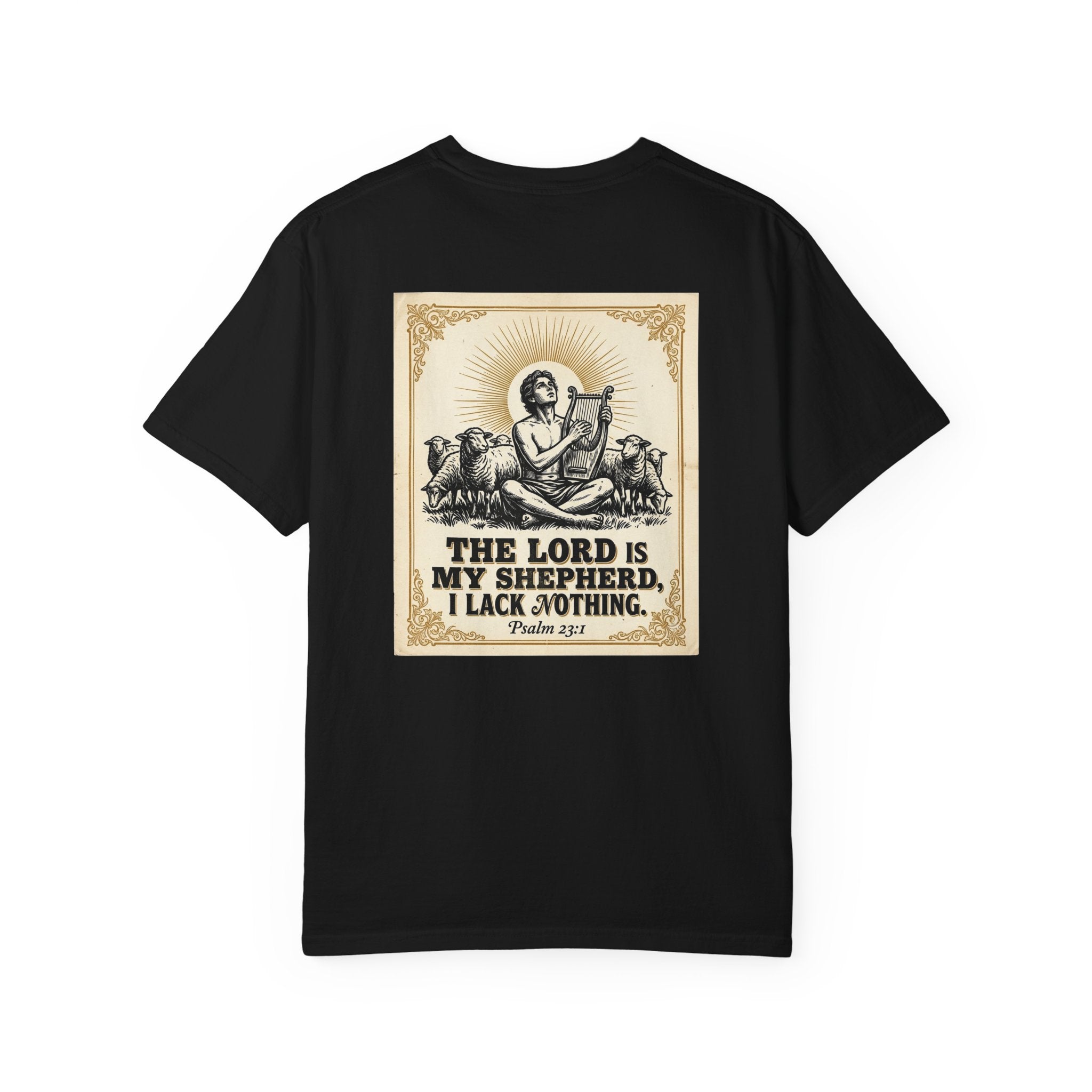 Christian Cross T-Shirt — "The Lord Is My Shepherd" Graphic Tee