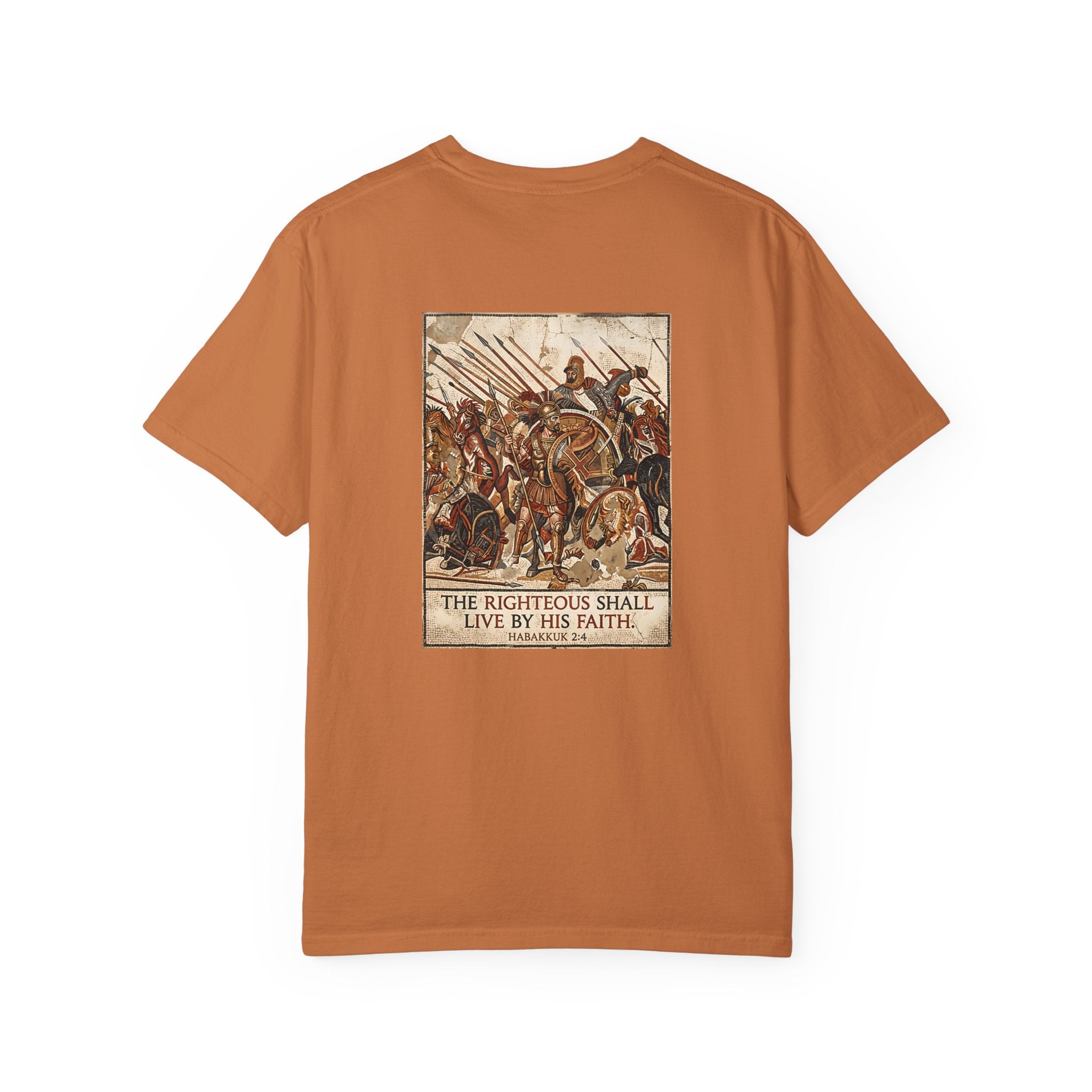 Faith Cross T‑Shirt — "The Righteous Shall Live by His Faith" Graphic Tee
