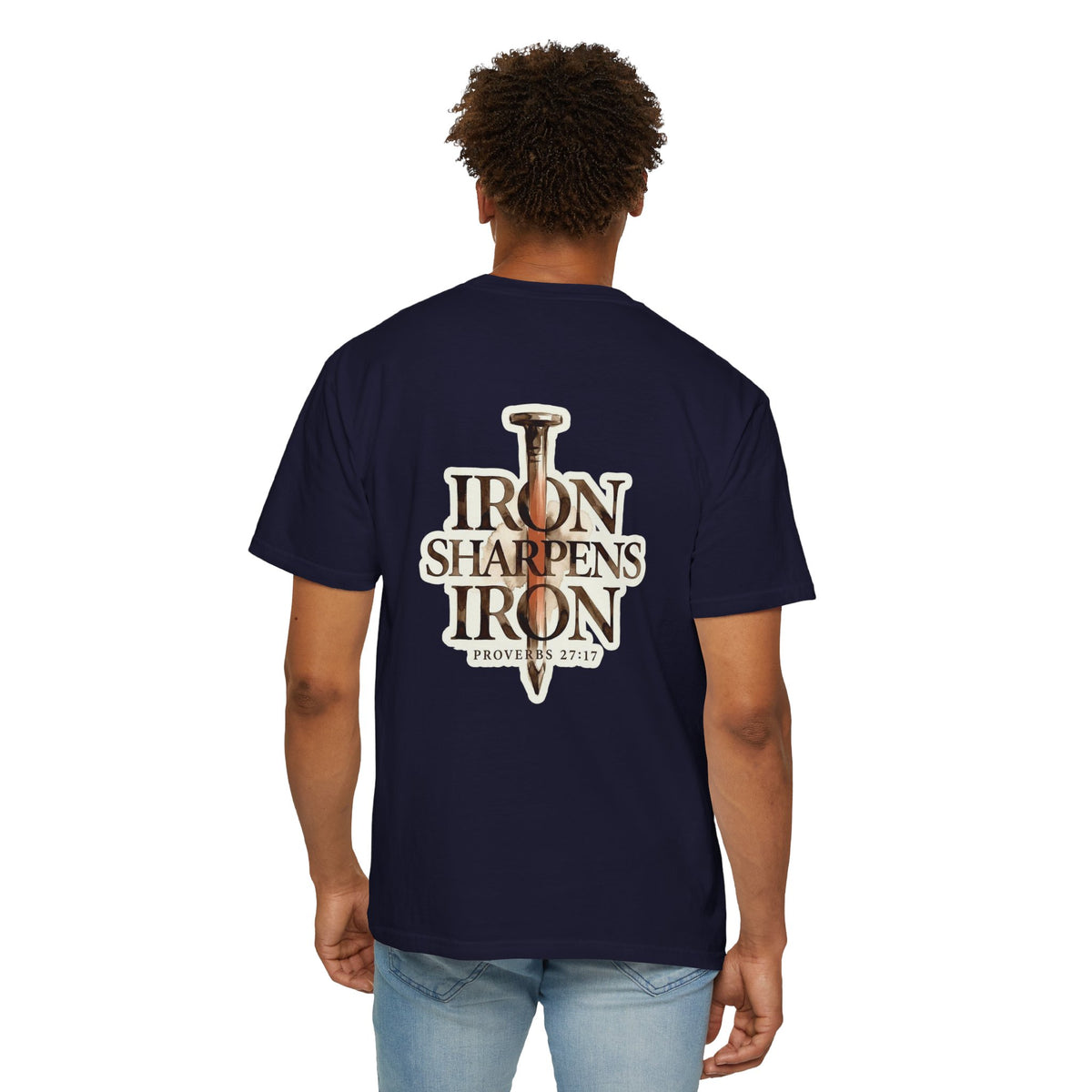 Iron Sharpens Iron T-Shirt - Proverbs 27:17 Christian Tee
