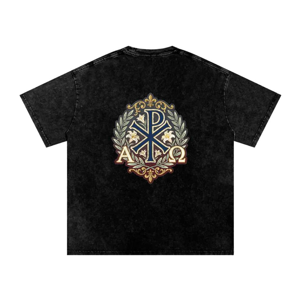 Jesus Christ Snow Washed Oversized Cotton T-Shirt