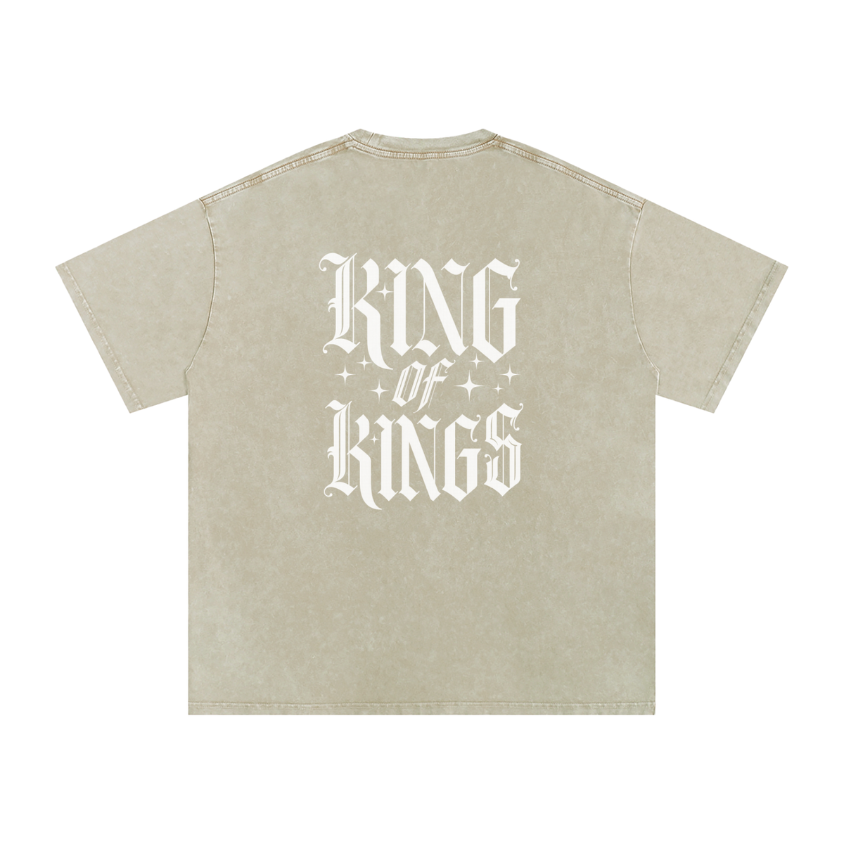 King of Kings Snow Washed Oversized Cotton T-Shirt
