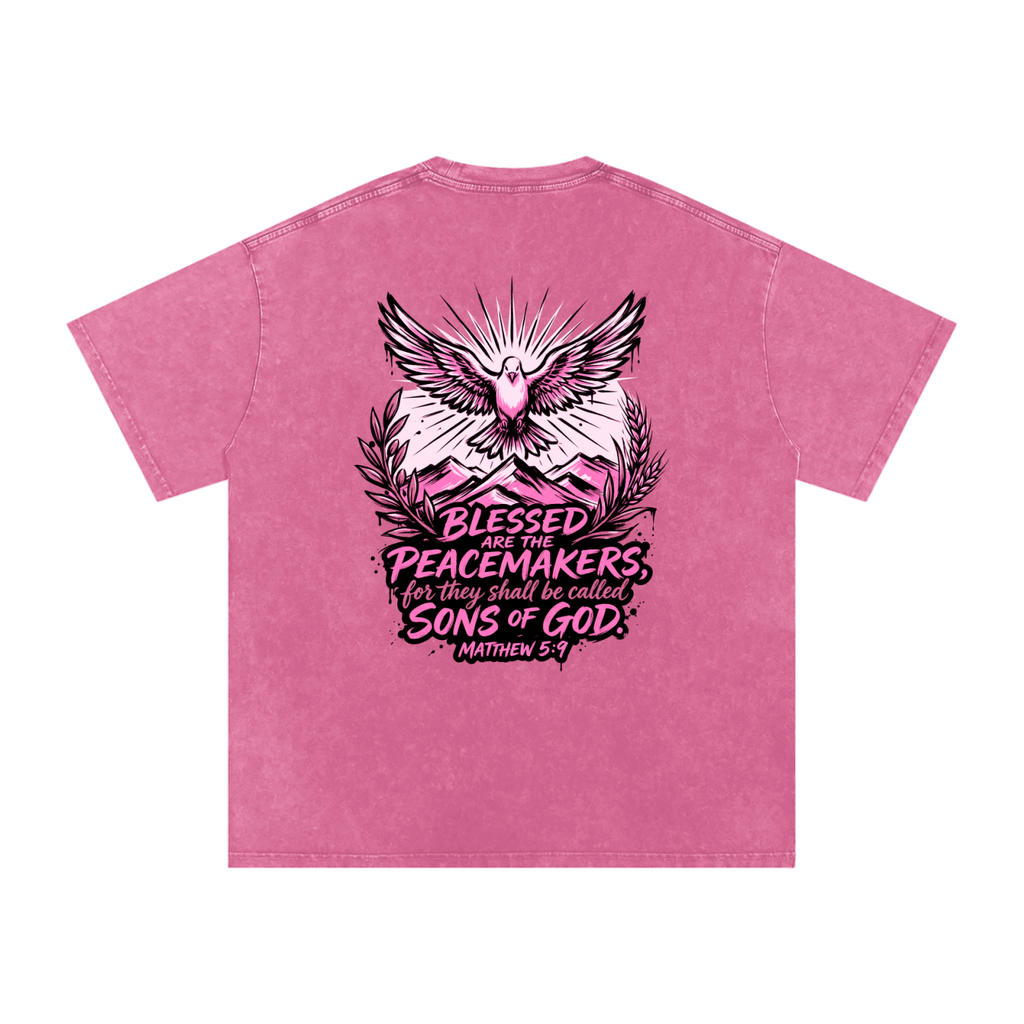 Peacemakers Snow Washed Oversized Cotton T-Shirt