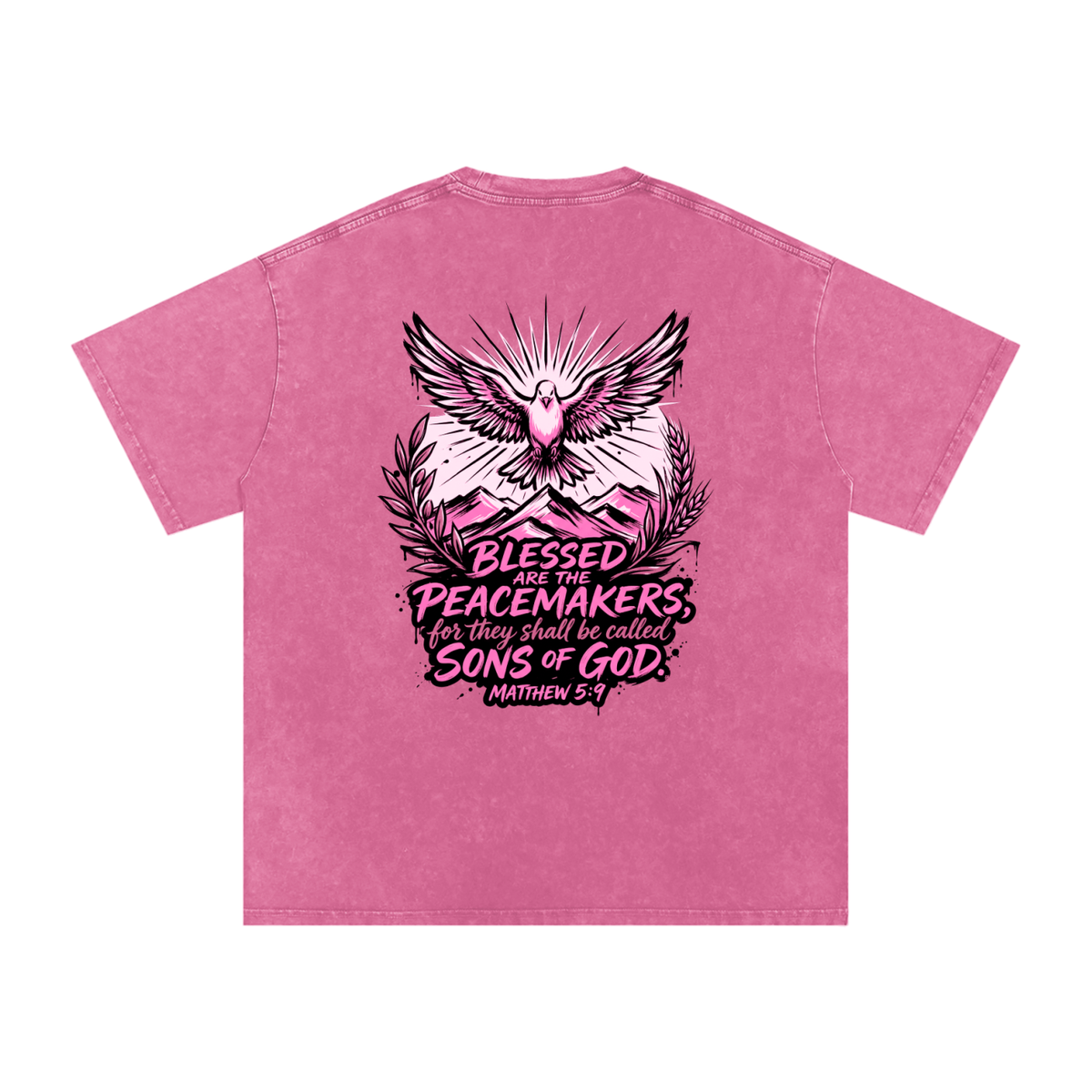 Peacemakers Snow Washed Oversized Cotton T-Shirt