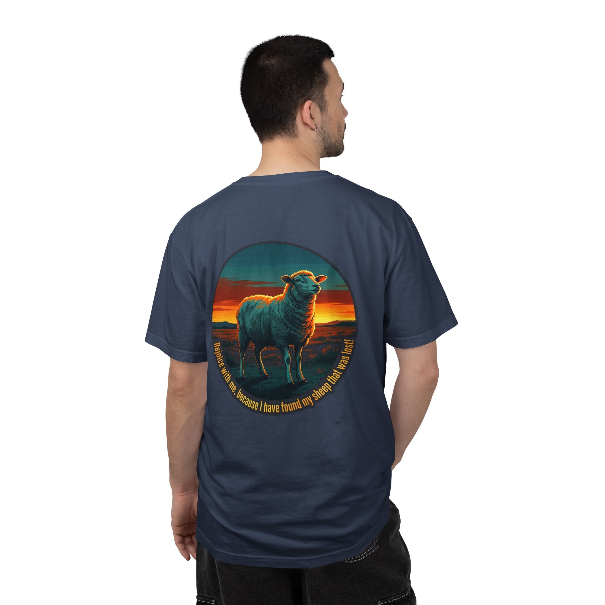 Christian Sheep T-Shirt — 'I Know My Sheep' Garment-Dyed Tee