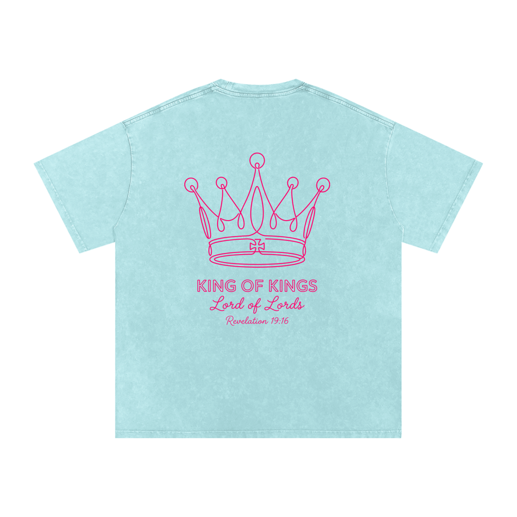 Snow Washed Oversized Cotton T-Shirt