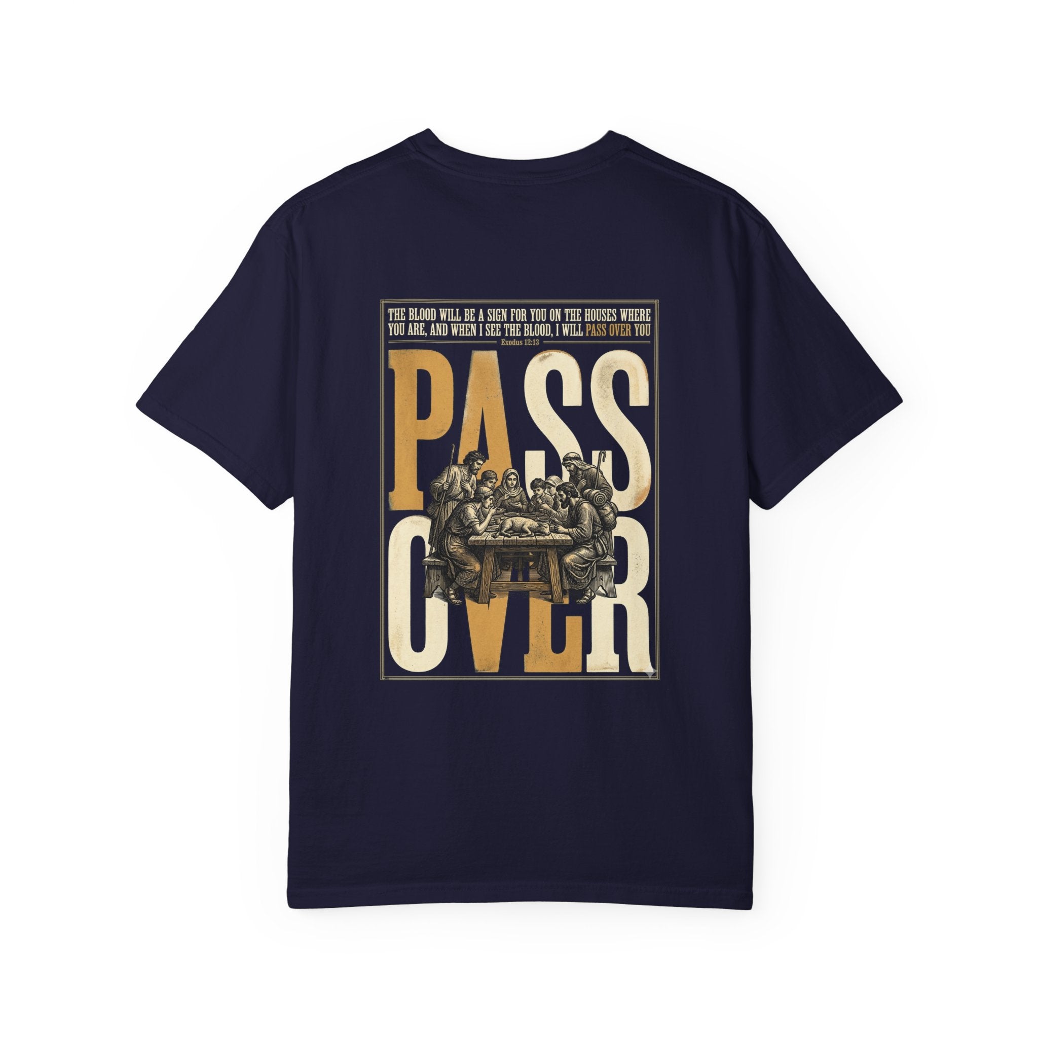 T-Shirt — "Pass Over" Vintage Seder Illustration Religious Holiday Tee