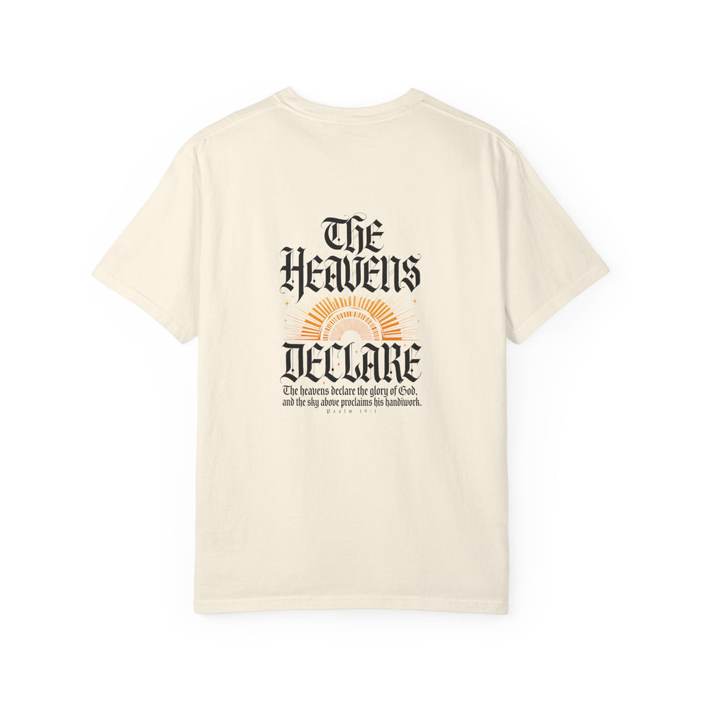 The heavens declare T-shirt | Christian Cross Tee LIGHT