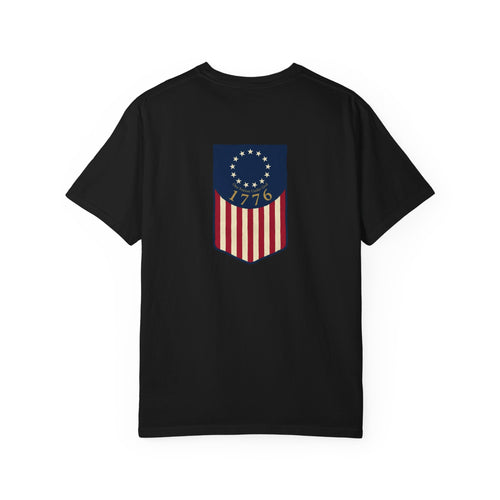 America 1776 Flag Badge T-Shirt