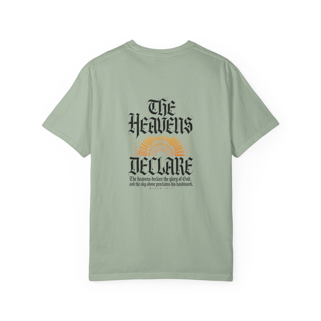 The heavens declare T-shirt | Christian Cross Tee LIGHT