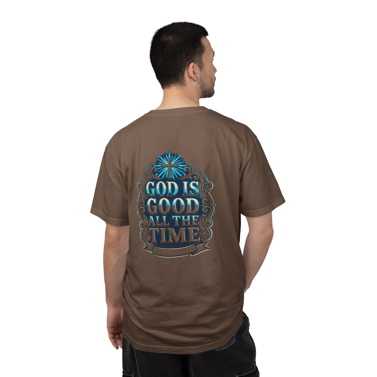 Christian T-Shirt — "God Is Good All The Time" Cross Graphic
