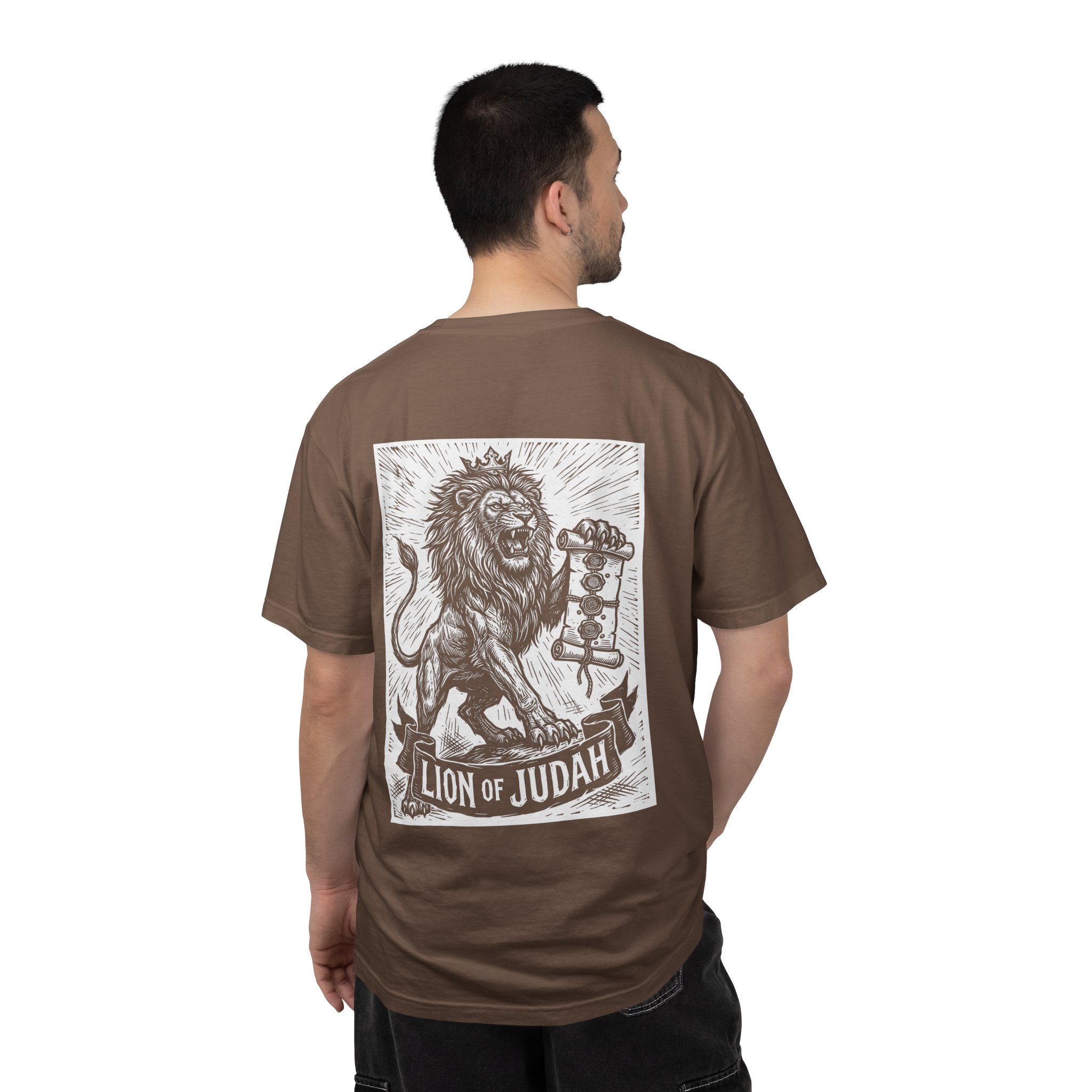 Lion of Judah T-Shirt — Graphic Christian Faith Tee with Flame Logo