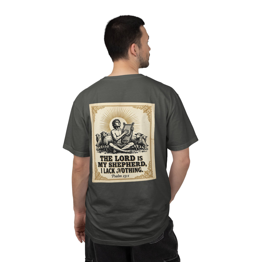 Christian Cross T-Shirt — "The Lord Is My Shepherd" Graphic Tee