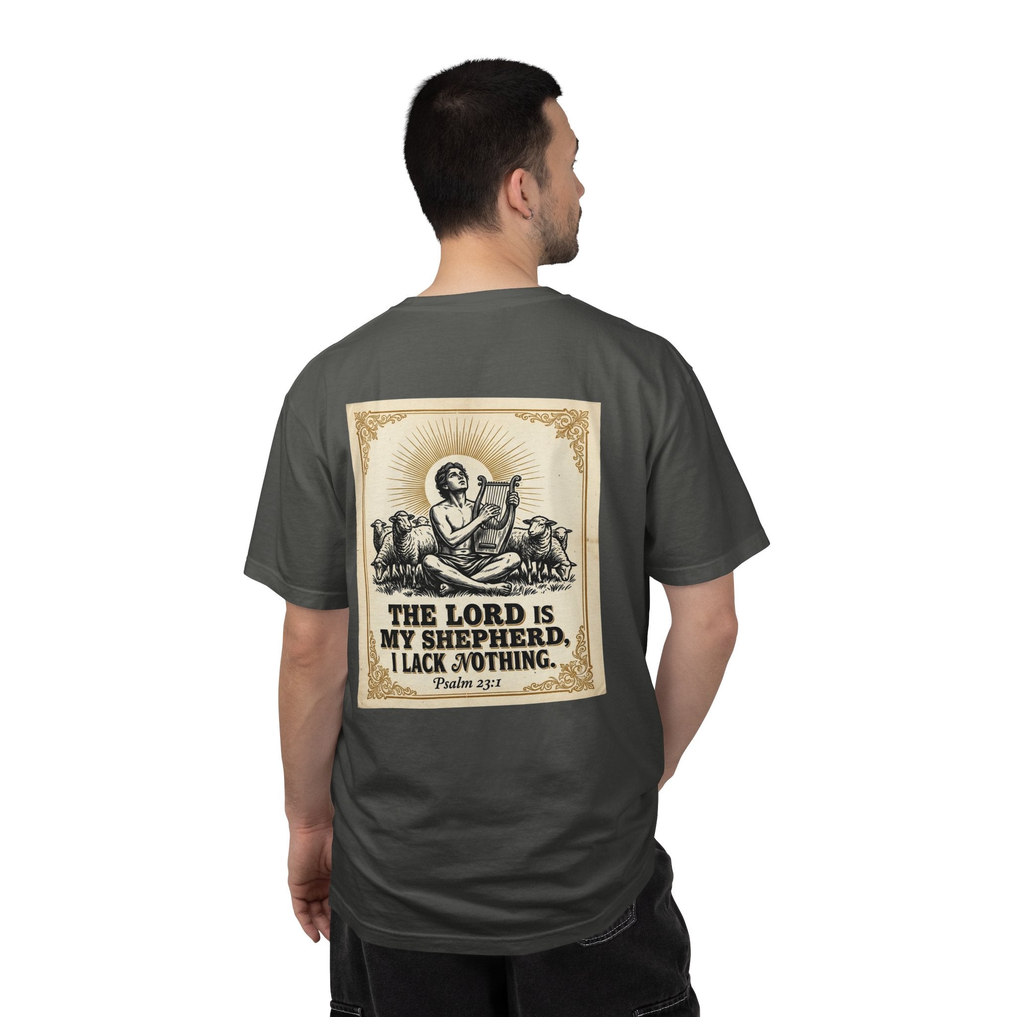 Christian Cross T-Shirt — "The Lord Is My Shepherd" Graphic Tee