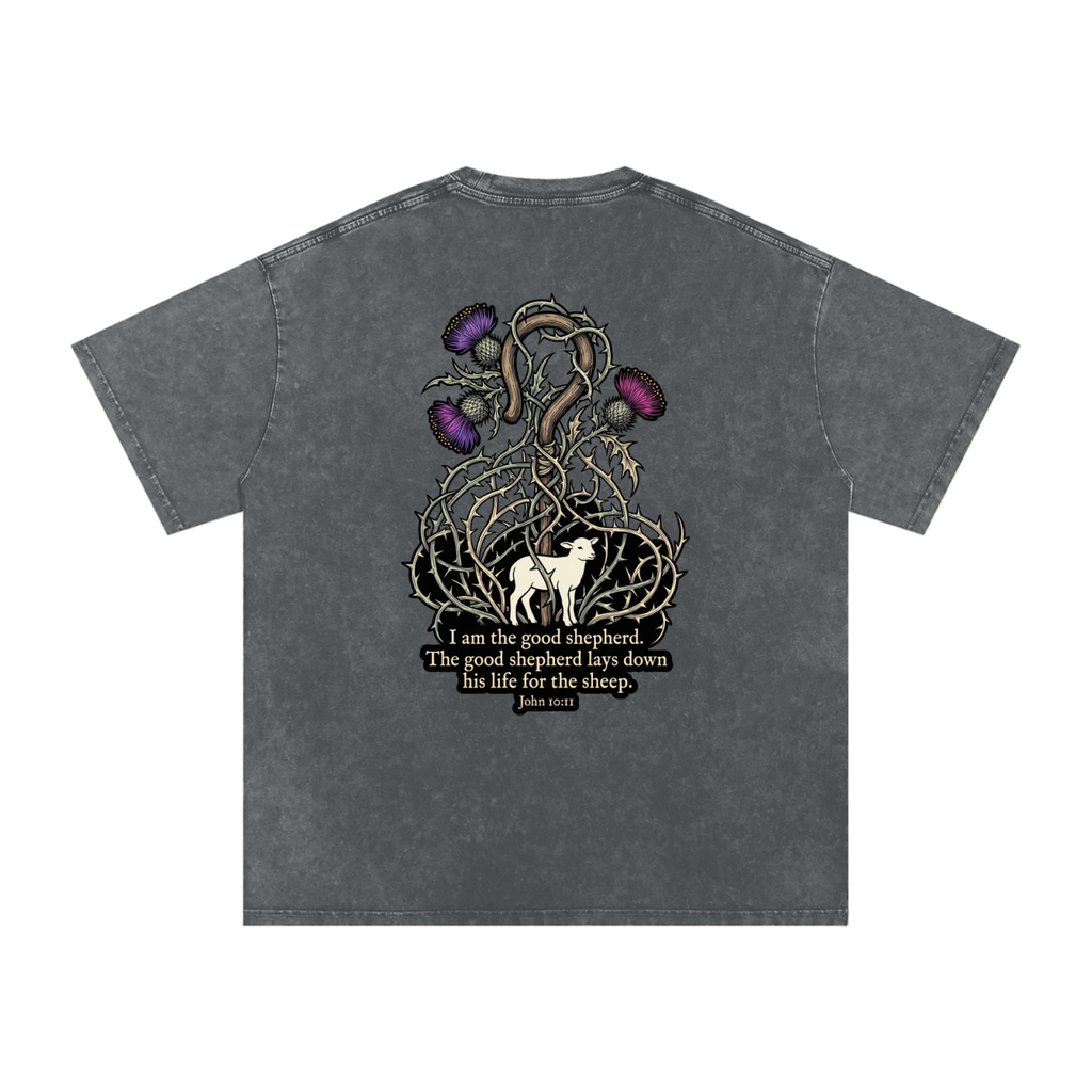 Good Shepherd Snow Washed Oversized Cotton T-Shirt
