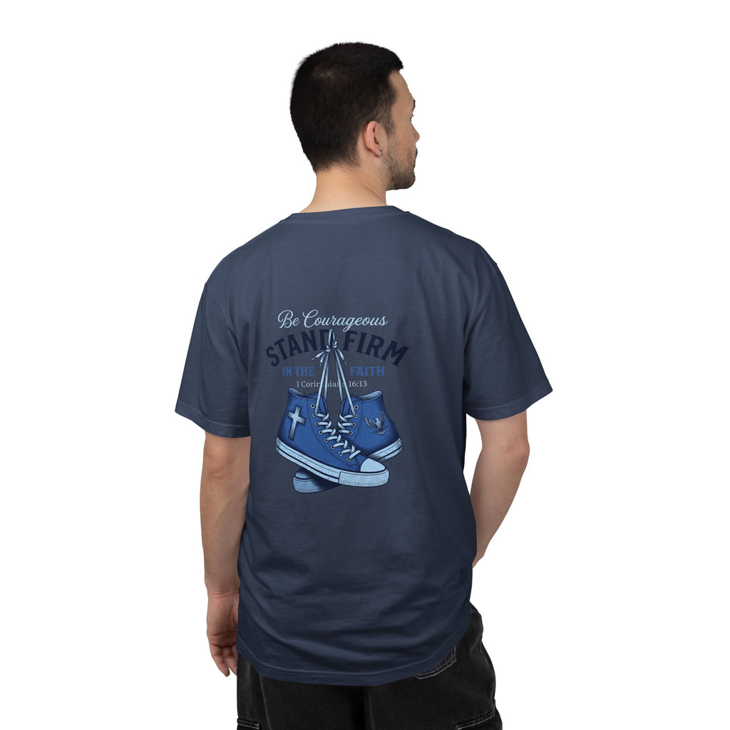 Christian Cross T-Shirt — 'Be Courageous, Stand Firm' Graphic Tee