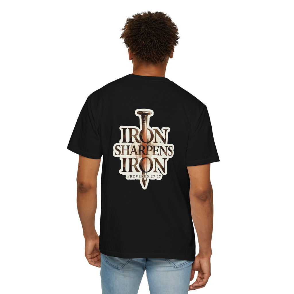 Iron Sharpens Iron T-Shirt - Proverbs 27:17 Christian Tee