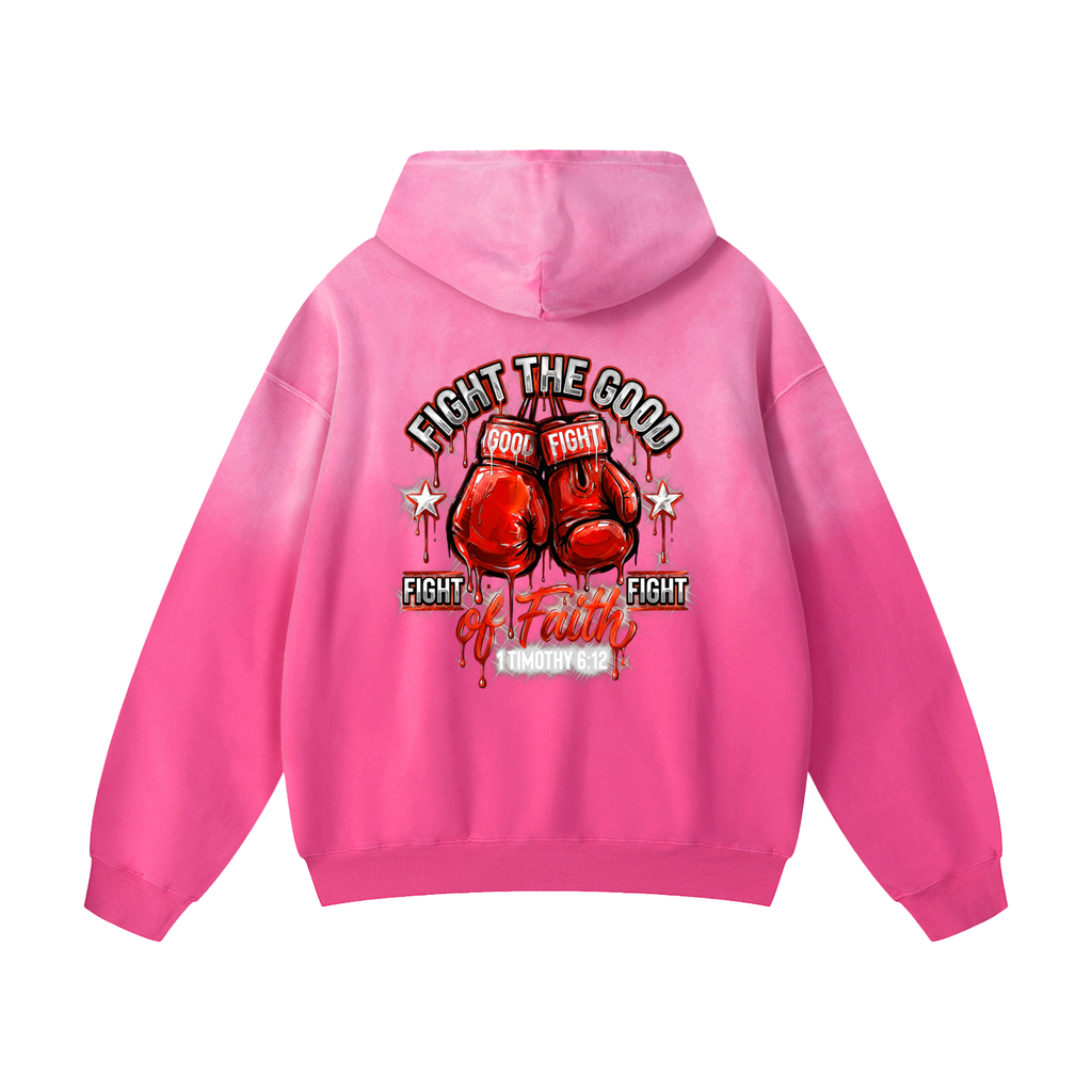 Fight the good Fight Heavyweight Sunfade Oversized Hoodie