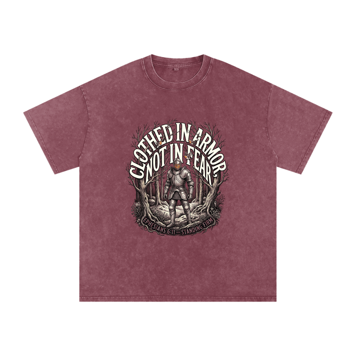 Knight Snow Washed Oversized Cotton T-Shirt