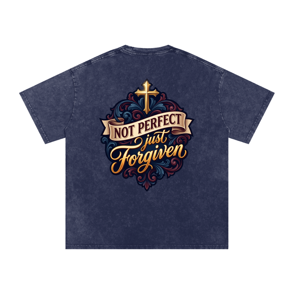 Forgiven Snow Washed Oversized Cotton T-Shirt