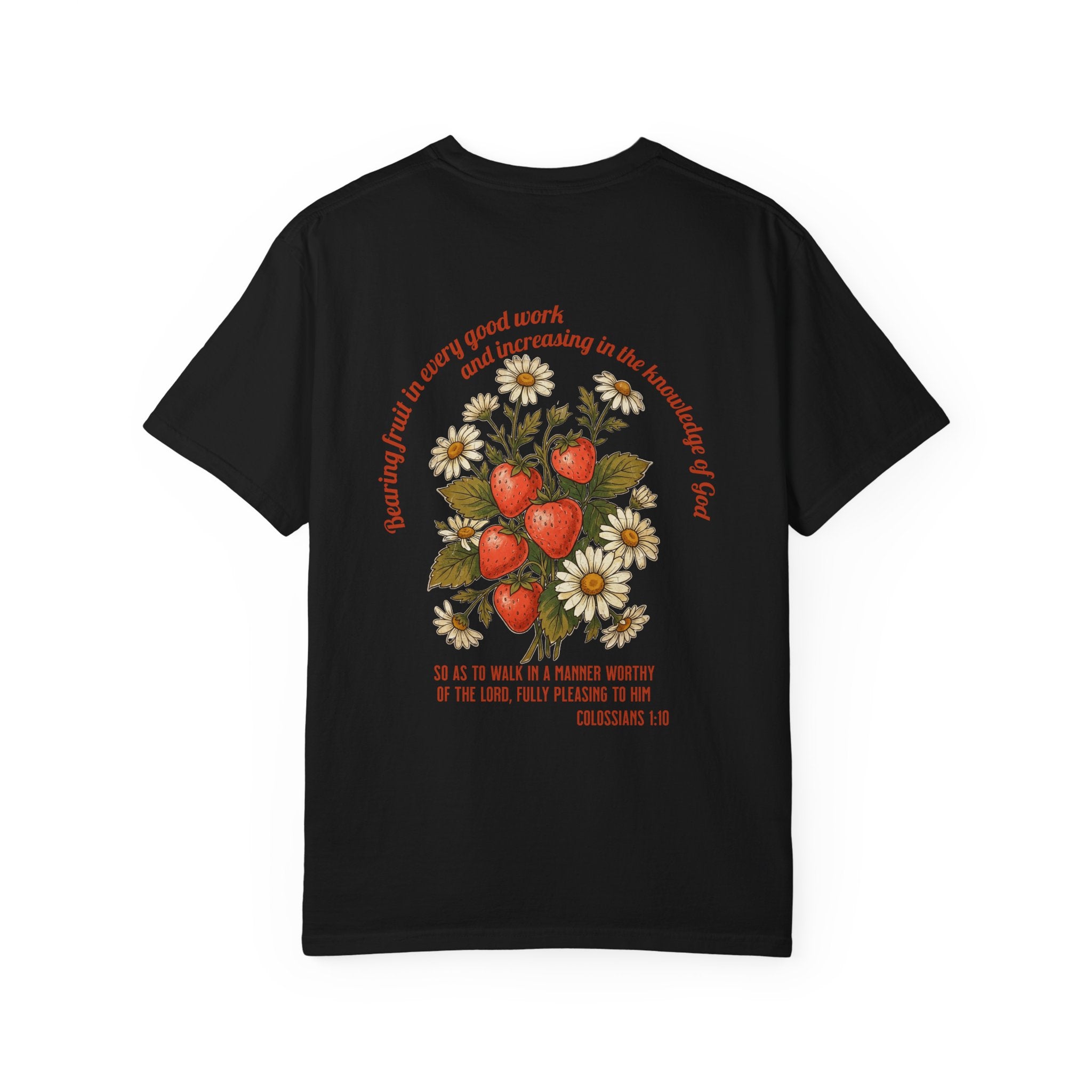 Floral Cross Tee — 'Seeds of a Very Good Work' Christian Graphic T-Shirt