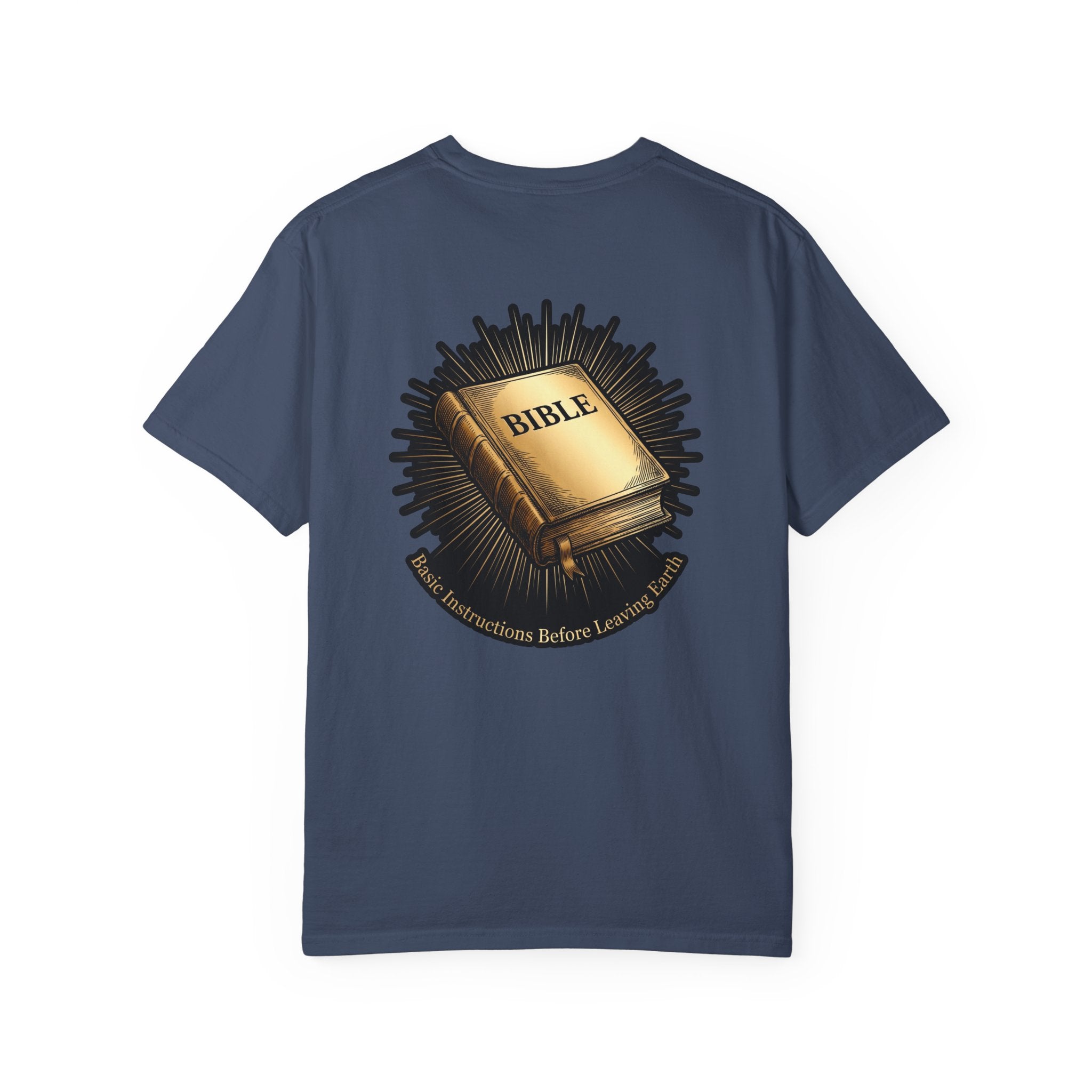 Christian Cross T-Shirt — Bible Back Graphic "Stand on Scripture" Garment-Dyed Tee