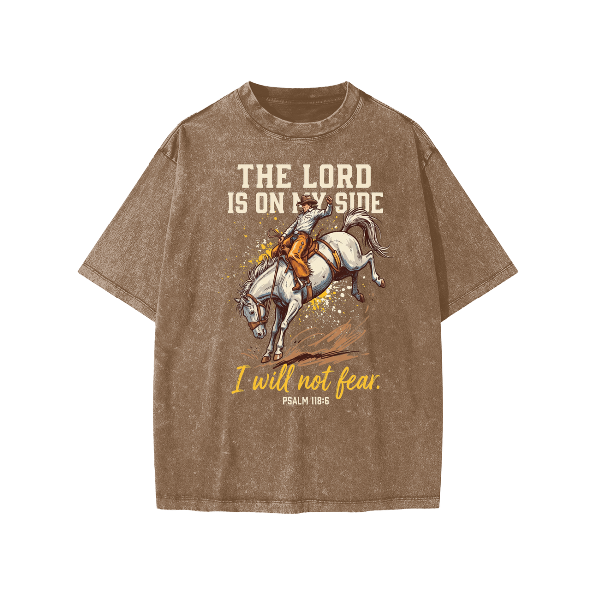 I Will Not Fear Snow Washed Kids' T-Shirt