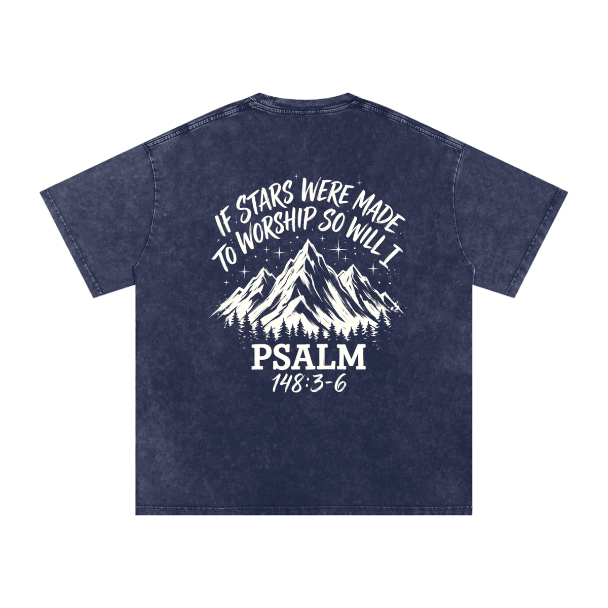 Move Mountains Snow Washed Oversized Cotton T-Shirt