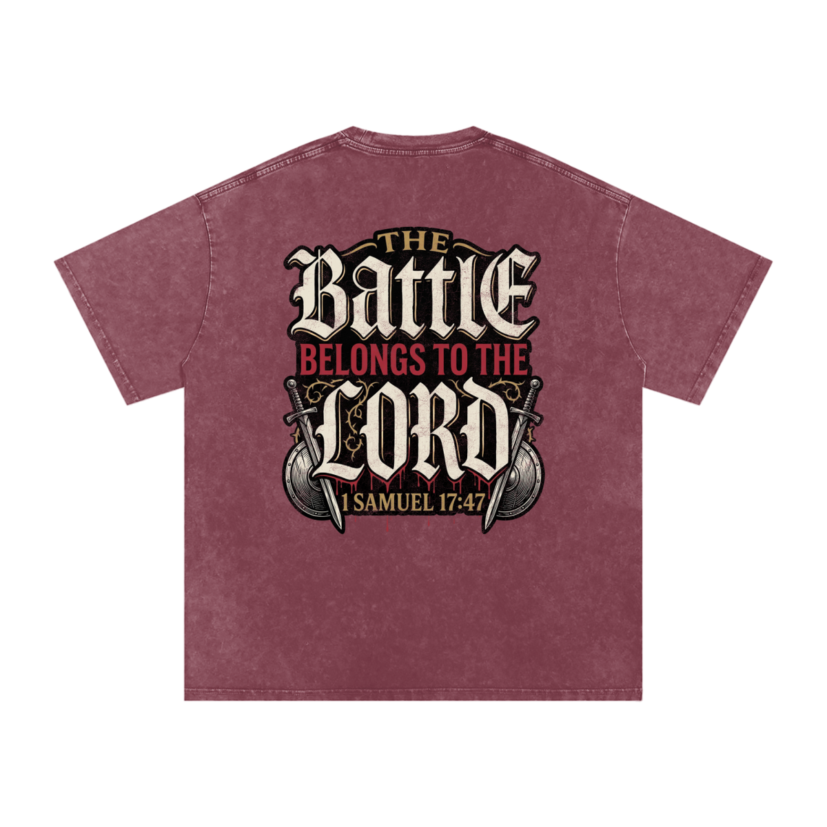 Battle Snow Washed Oversized Cotton T-Shirt