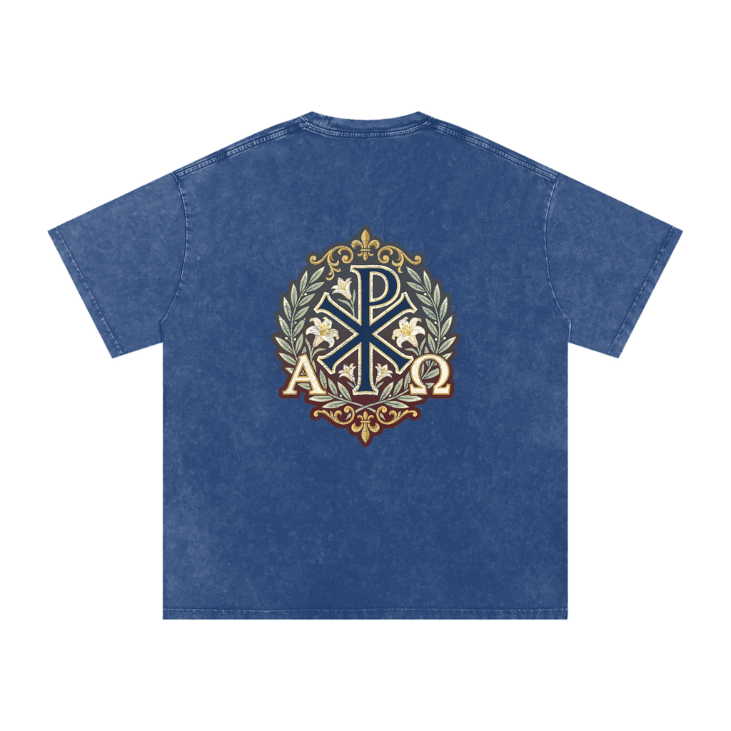 Jesus Christ Snow Washed Oversized Cotton T-Shirt