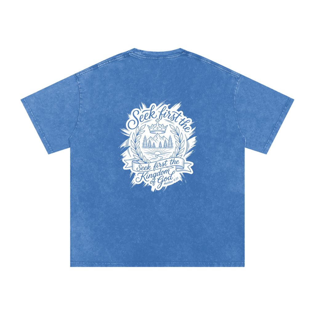 Seek first Snow Washed Oversized Cotton T-Shirt