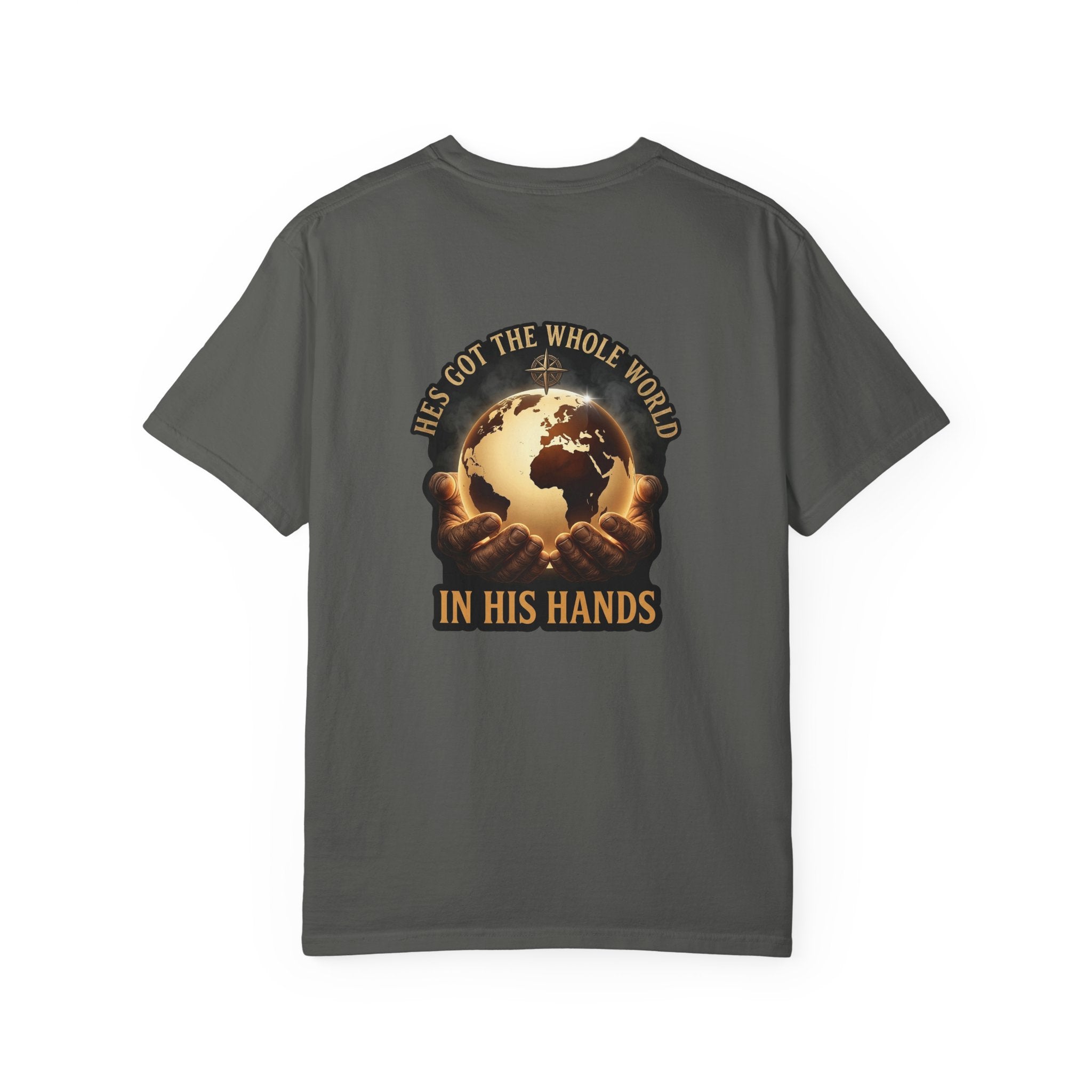 Christian Cross T-Shirt — "He’s Got the Whole World in His Hands" Graphic Tee