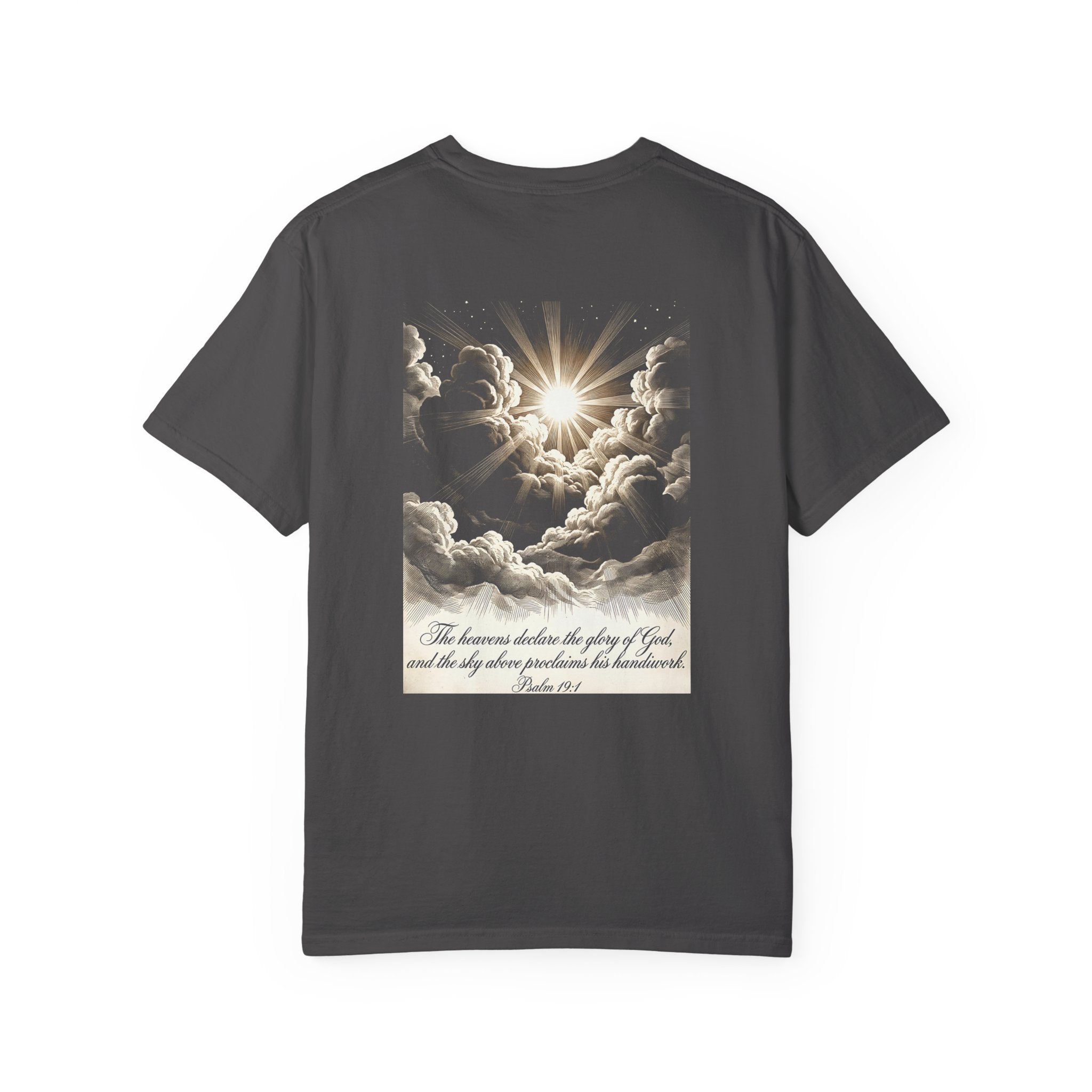 Christian Cross T-Shirt — Inspirational 'The heavens declare the glory of God' Graphic Tee