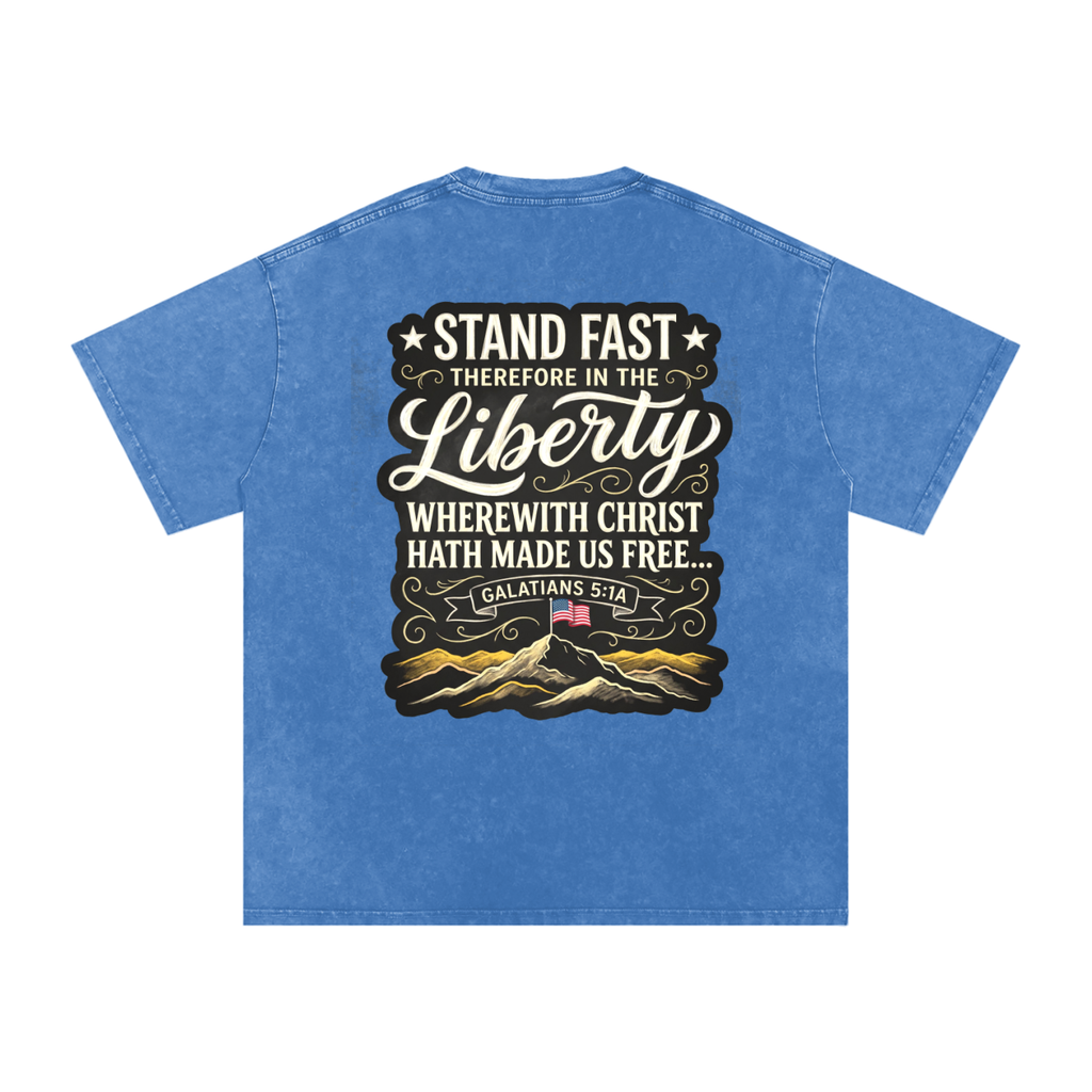 Liberty Snow Washed Oversized Cotton T-Shirt