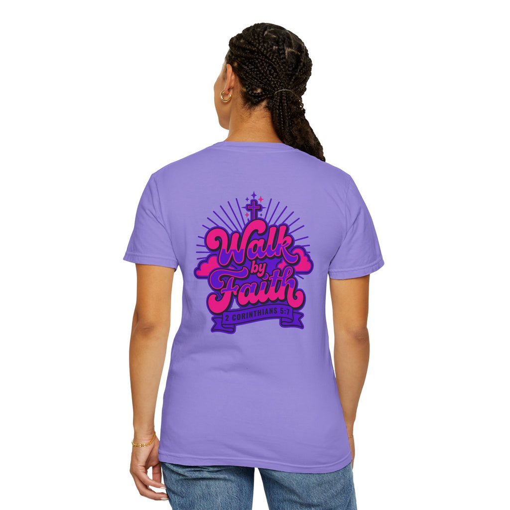 Walk by Faith Christian Graphic T-Shirt – Three Crosses