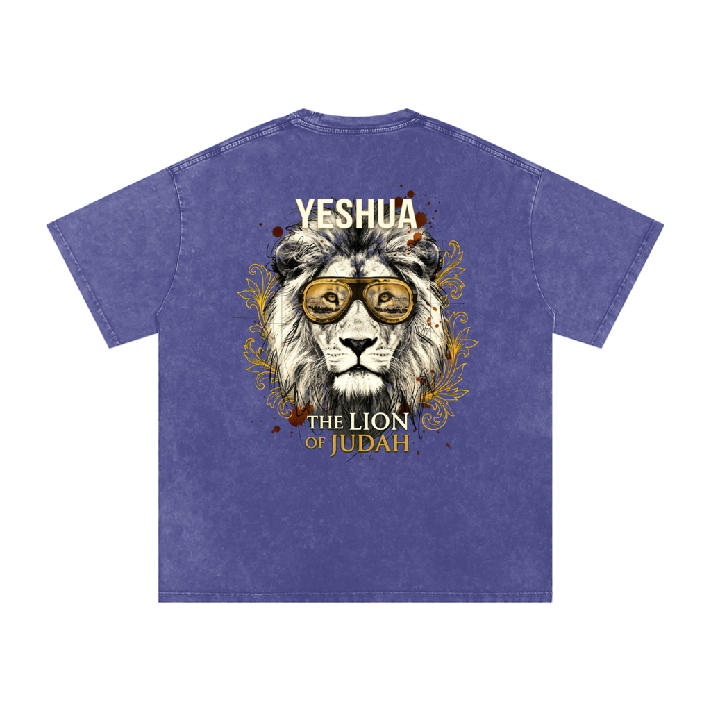 Yeshua Snow Washed Oversized Cotton T-Shirt