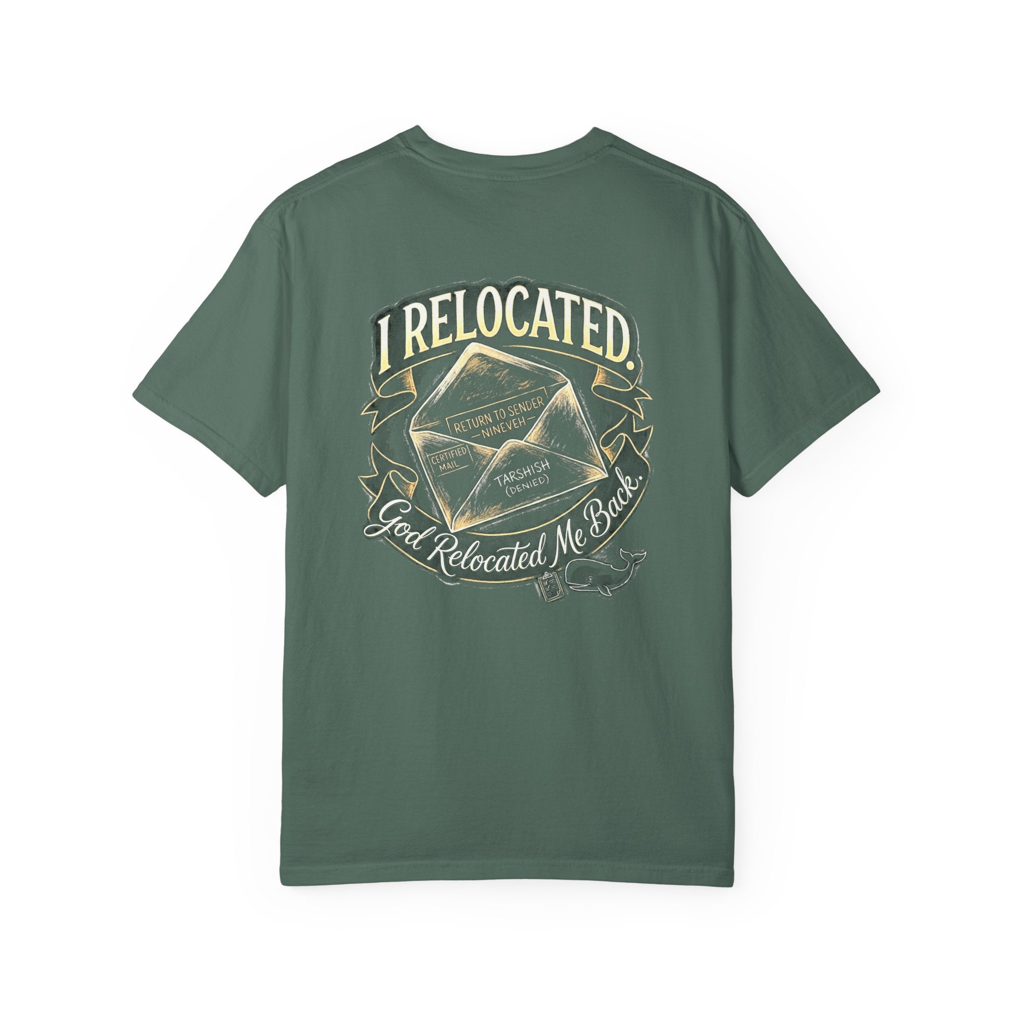 I Relocated T-Shirt — ‘I Relocated, God Relocated Me Back’ Christian Cross Graphic Tee