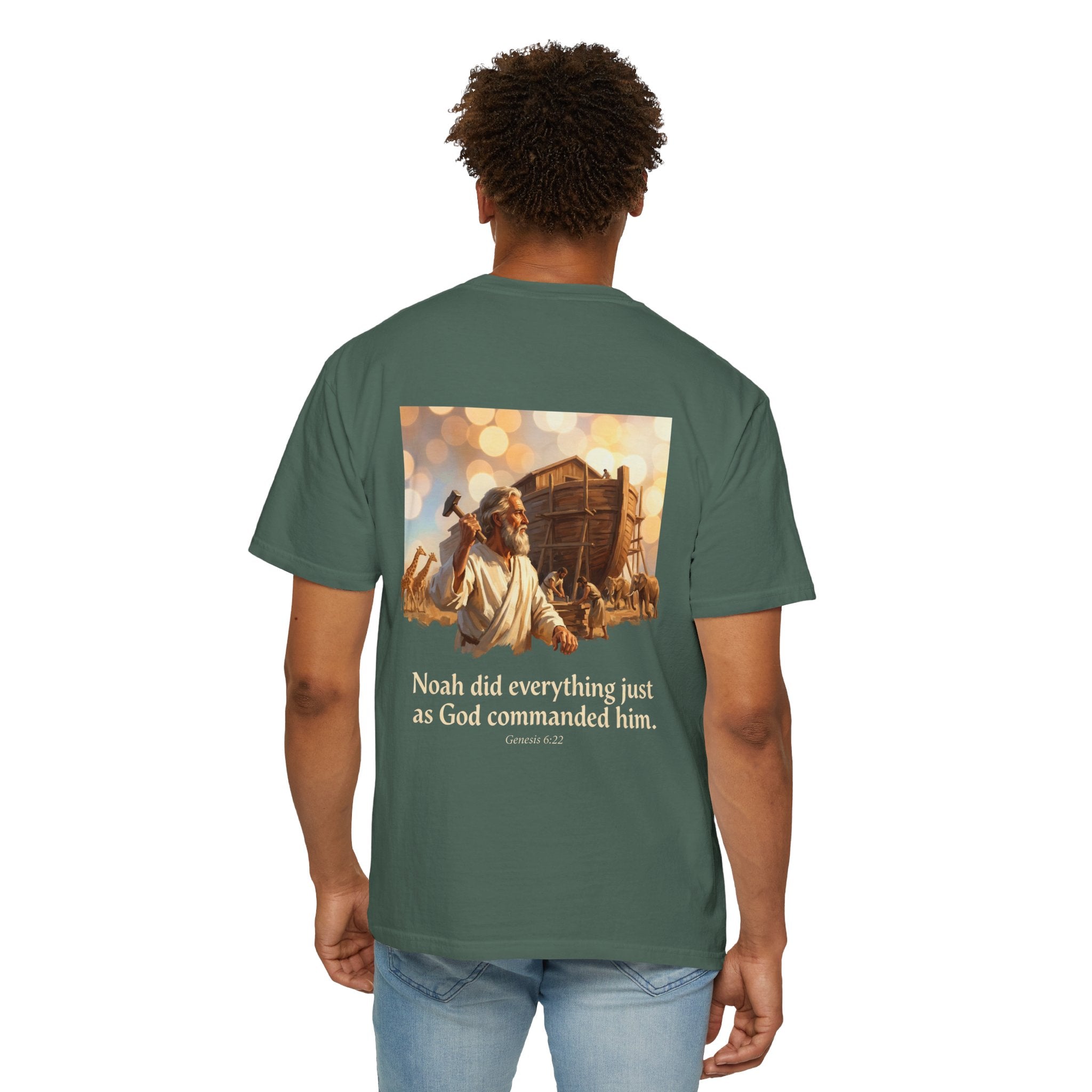 Noah's Ark Faith T-Shirt — "Noah did everything just as God commanded him."