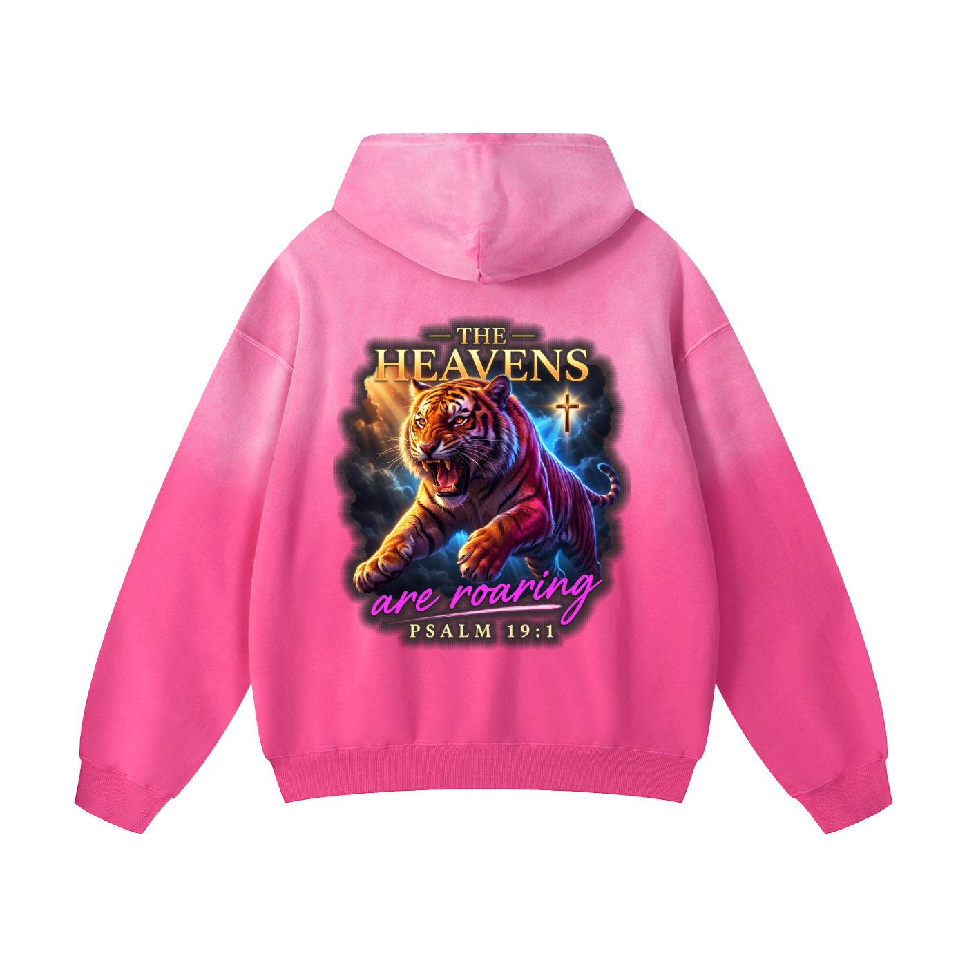 The Heavens are Roaring - Heavyweight Sunfade Oversized Hoodie -