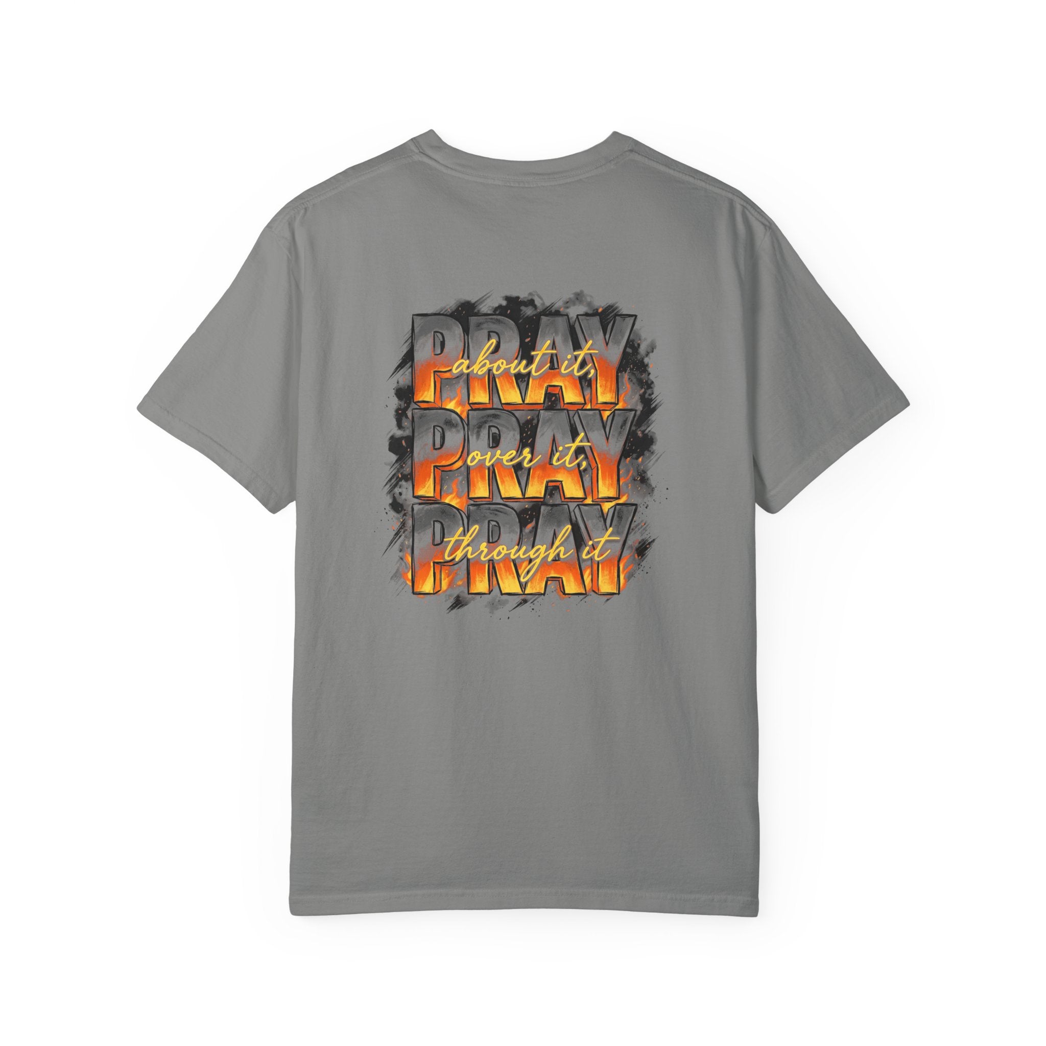 Prayer Graphic T-Shirt — “Pray About It” Cross Tee