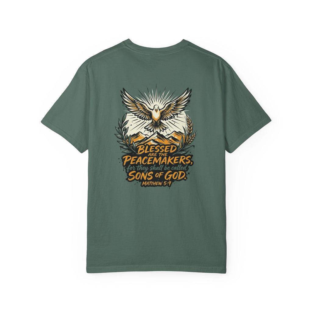 Blessed Peacemakers Dove T-Shirt — Matthew 5:9 Christian Tee