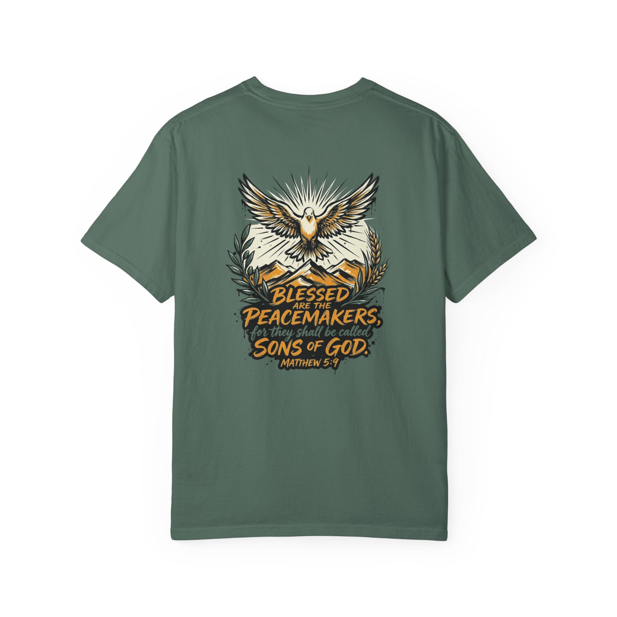 Blessed Peacemakers Dove T-Shirt — Matthew 5:9 Christian Tee