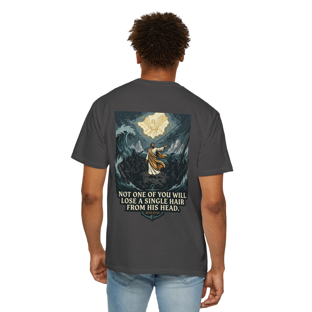 Christian T-Shirt — 'Not One of You Will Lose a Single Hair From His Head' Faith Tee