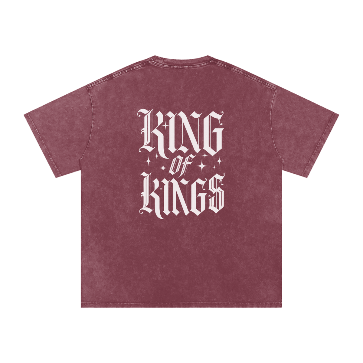 King of Kings Snow Washed Oversized Cotton T-Shirt