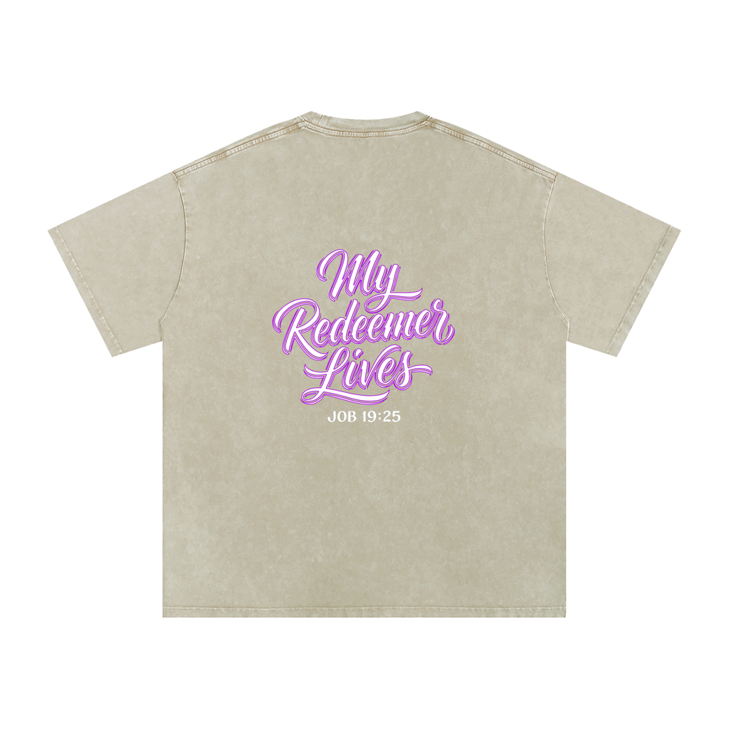 Redeemer Snow Washed Oversized Cotton T-Shirt
