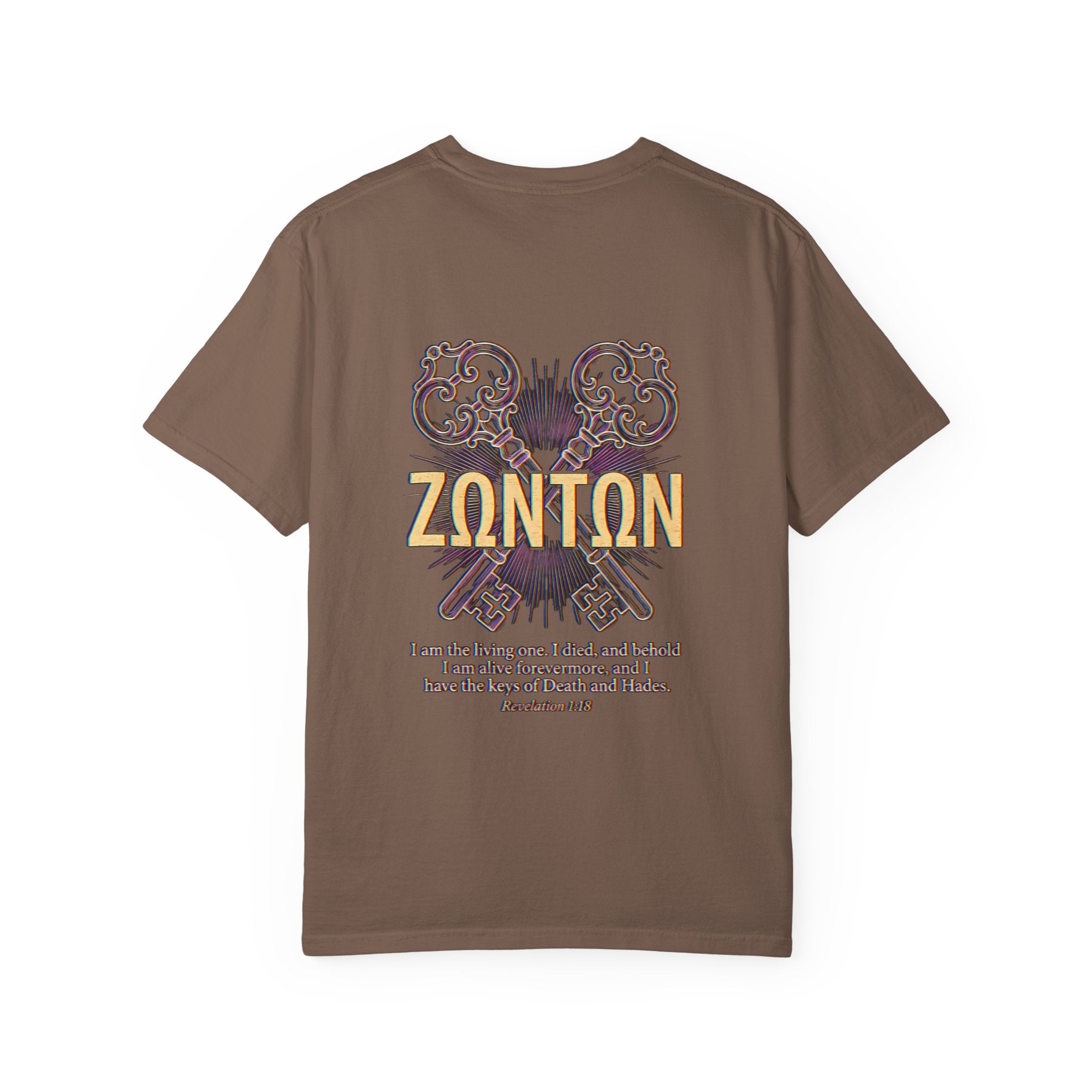 Garment-Dyed T-Shirt — ZONTON Greek Cross Vintage Graphic